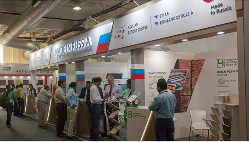 Впервые объединенная российская экспозиция представлена на международной выставке INDIAWOOD 2018 в Бангалоре (Индия)